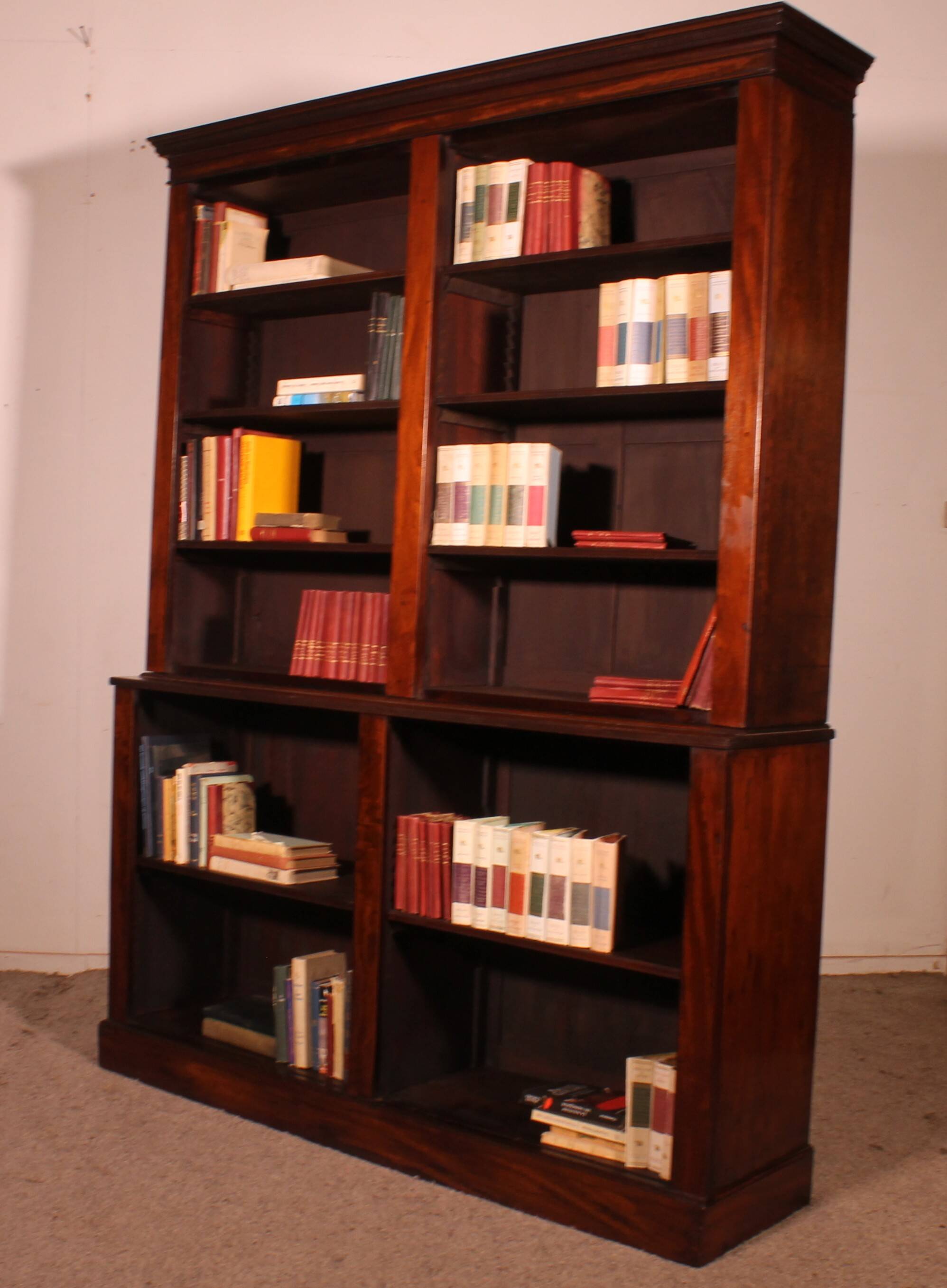 large open mahogany library - 18th century Georgian period