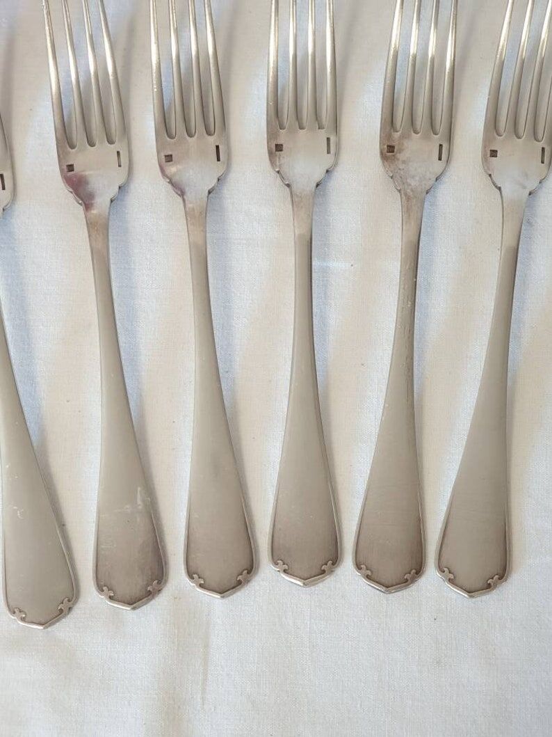 Large Antique Christofle Forks X6 in silver metal