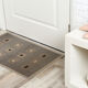 Handwoven matt cream wool carpet 61x91 cm