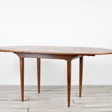 Midcentury oblong teak extending table