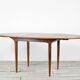 Midcentury oblong teak extending table