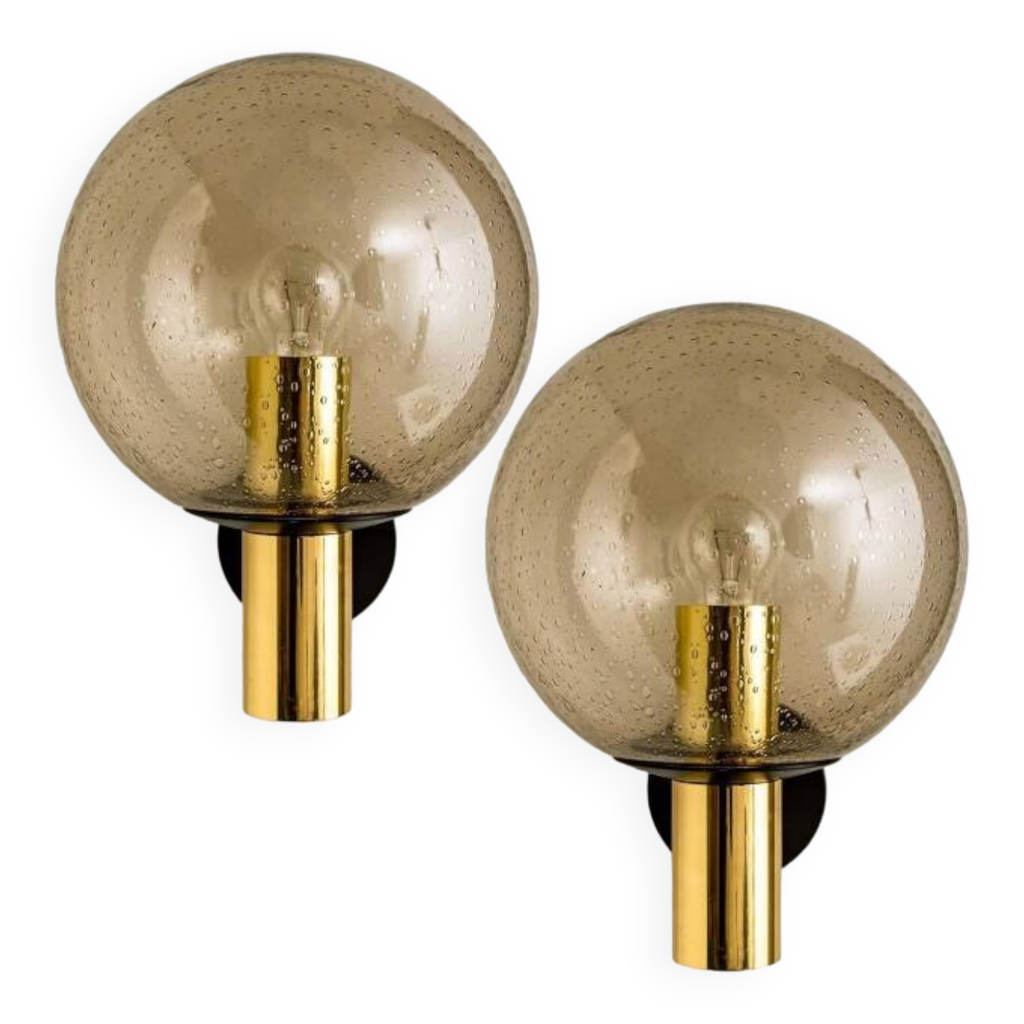 Lampe en cascade des années 1970 par Glashütte Limburg