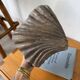 Brutalist wood shell sculpture box 1900