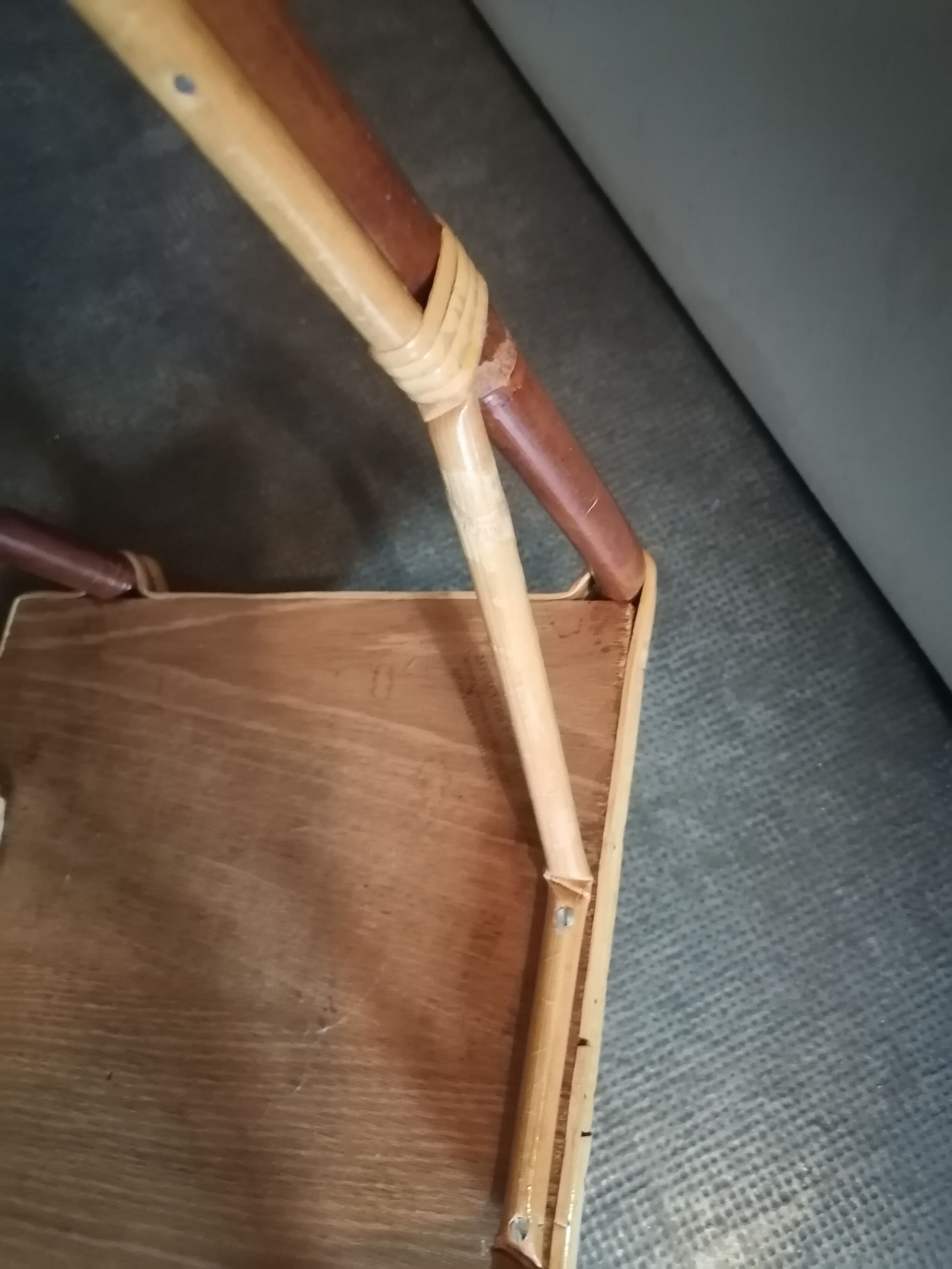 Vintage rattan wicker bedside table 1960 1970