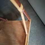 Vintage rattan wicker bedside table 1960 1970