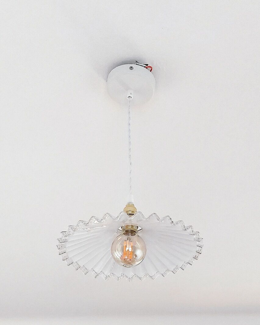 Vintage opaline pendant lamp