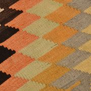 6x7 Faded Orange Area Handknotted Kilim Rug,