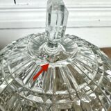 Former Portieux crystal sugar bowl