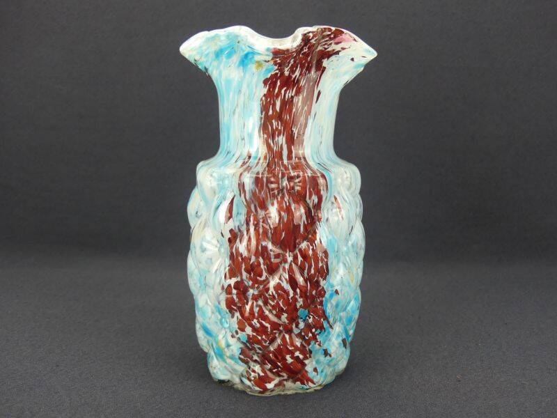 Clichy, Legras, glass vase with tufted decoration