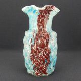 Clichy, Legras, glass vase with tufted decoration