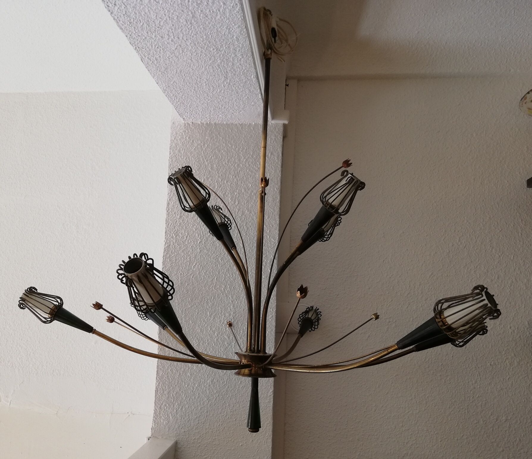 Chandelier 10 fires Lunel Collection Lily of the valley around 1950