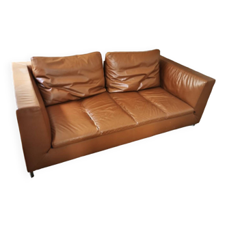 Camel leather sofa Ligne Roset