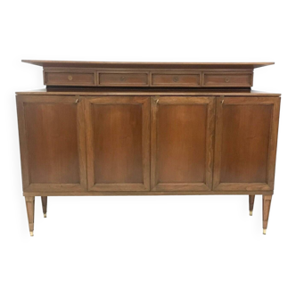 Vintage high-quality walnut cabinet in the style of paolo buffa, italy