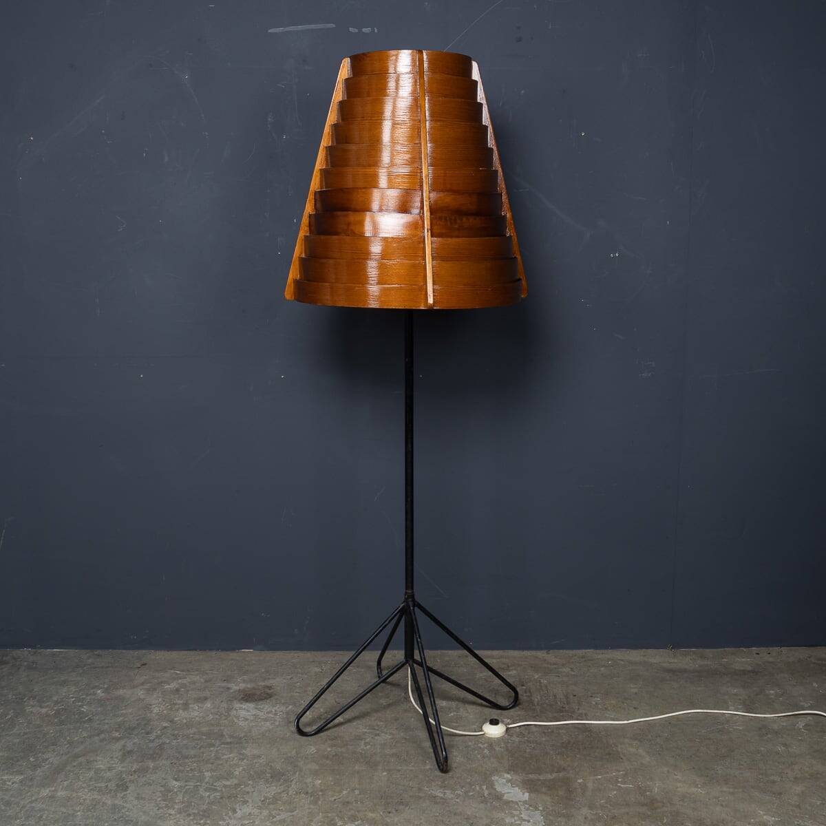 Vintage 20thc swedish floor lamp by hans-agne jakobsson c.1950