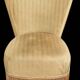 Pair of old toad armchairs with pouffe footrest