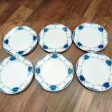 6 Digoin dessert plates