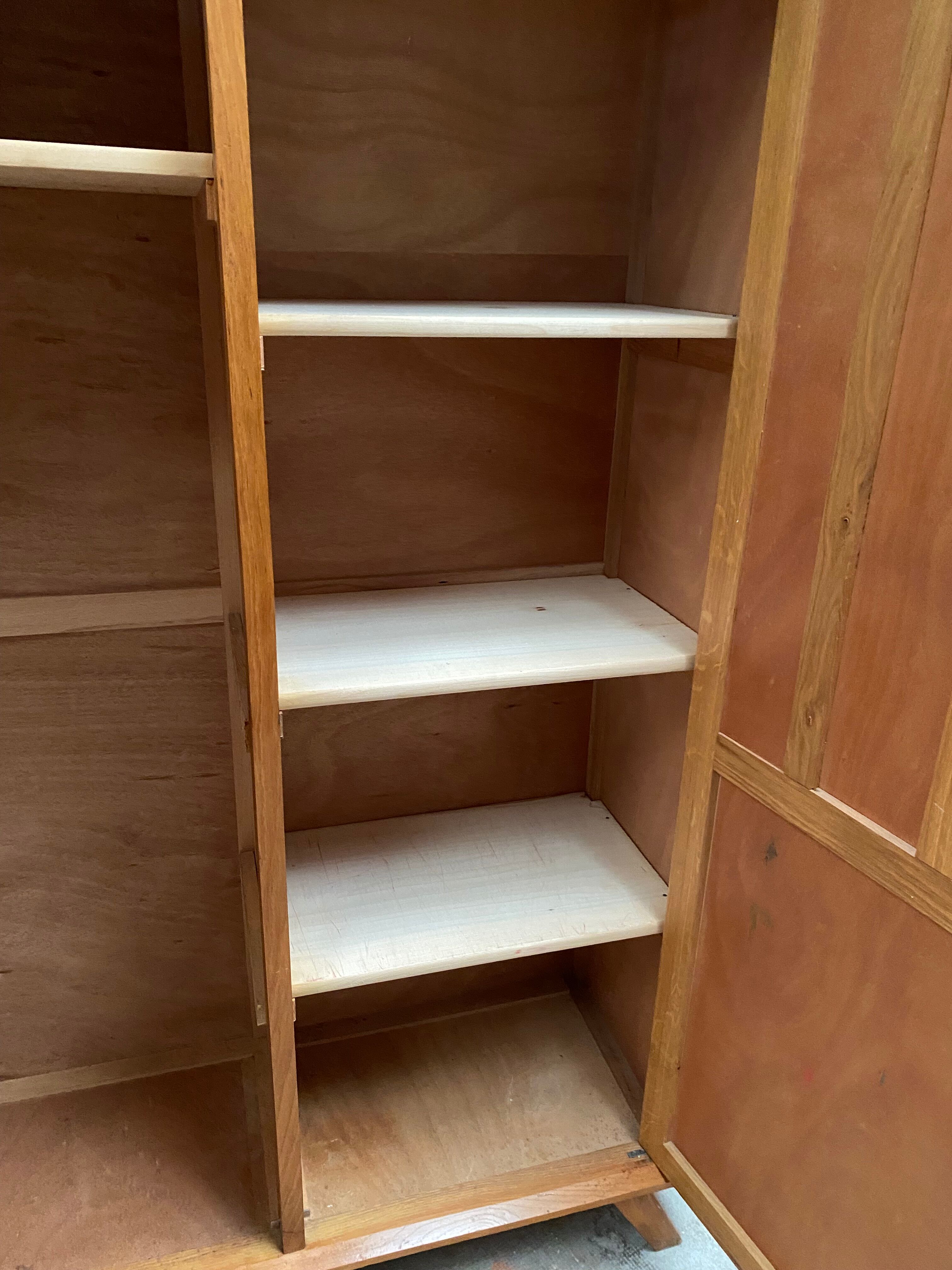 Wood and rattan cabinet