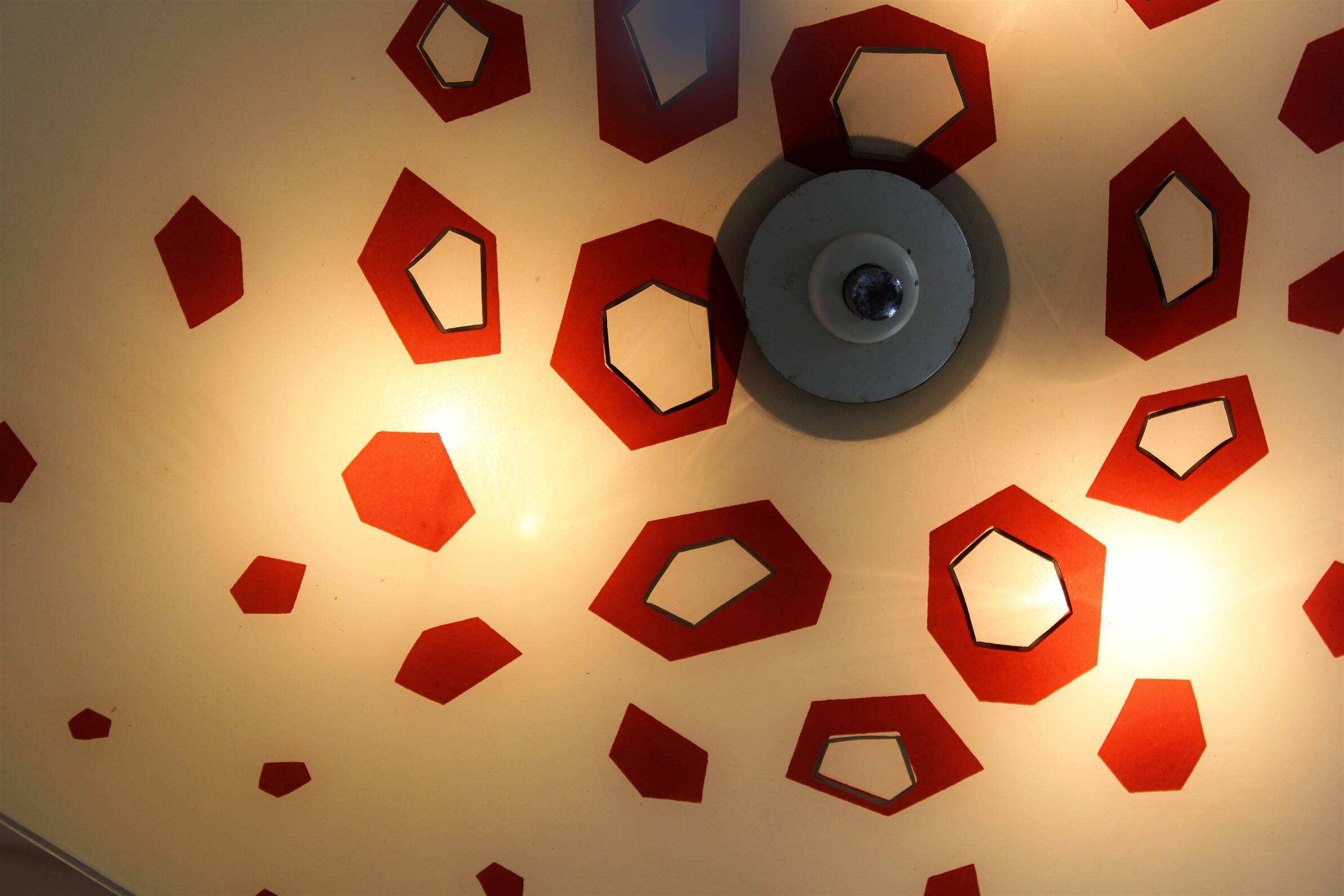 Large Vintage Czechoslovakian Opaline Glass Pendant Lights, 1970s, Set of 2