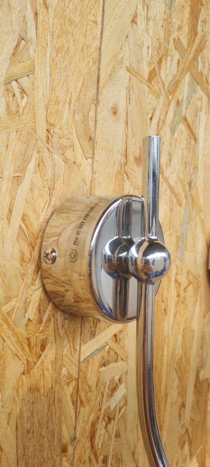 Pair of ball and chrome wall lights