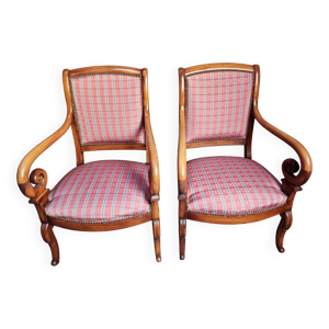 Paire de fauteuils français
