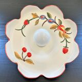 Ceramic pendant light with fruit decor