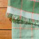 Nappe vintage à carreaux verts et blancs