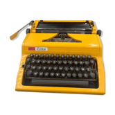 ERIKA Typewriter Model Daro Yellow Vintage