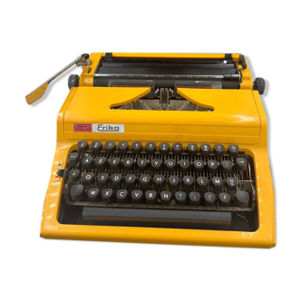 Machine à écrire ERIKA Modèle Daro Jaune Vintage