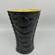 Vase des années 50 noir et jaune