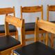 6 chaises en pin massif minimalistes | Années 1970