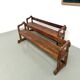 Pair of communal benches in solid oak, 1950s.