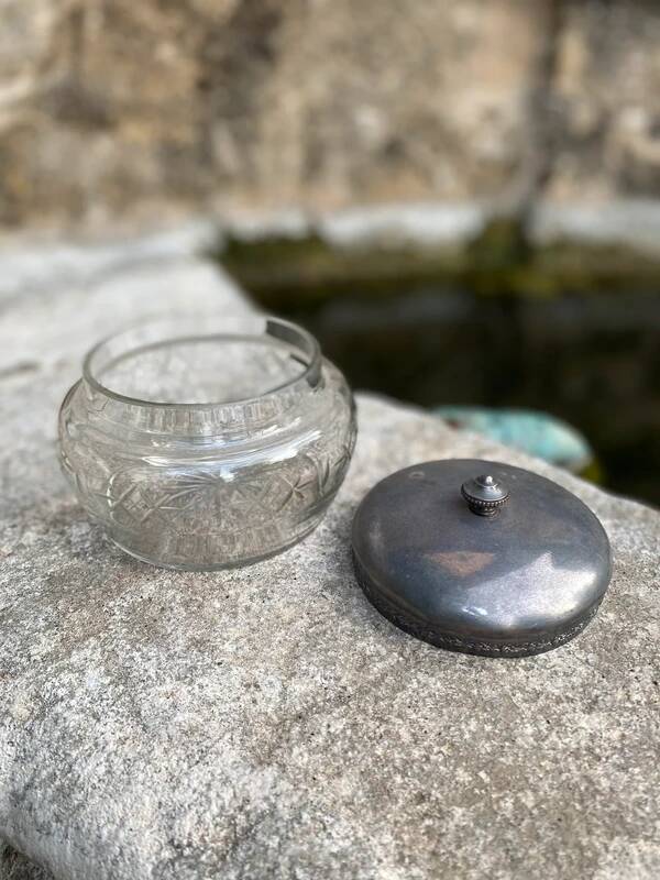 Bonbonnière cristal et argent