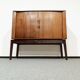 Mid-century audio cabinet with sliding door