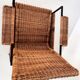 Rattan wicker and iron lounge chairs, set of 4