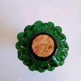 Green vintage grape glass carafe