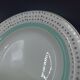 12 hollow porcelain plates - Stars and mint green