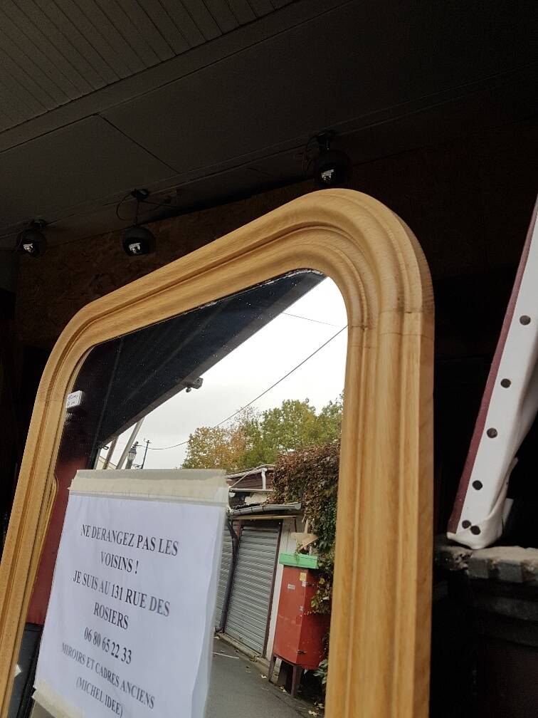 Miroir en chene clair de style louis-philippe