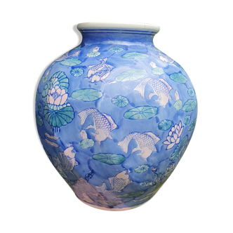 Blue Japanese porcelain vase