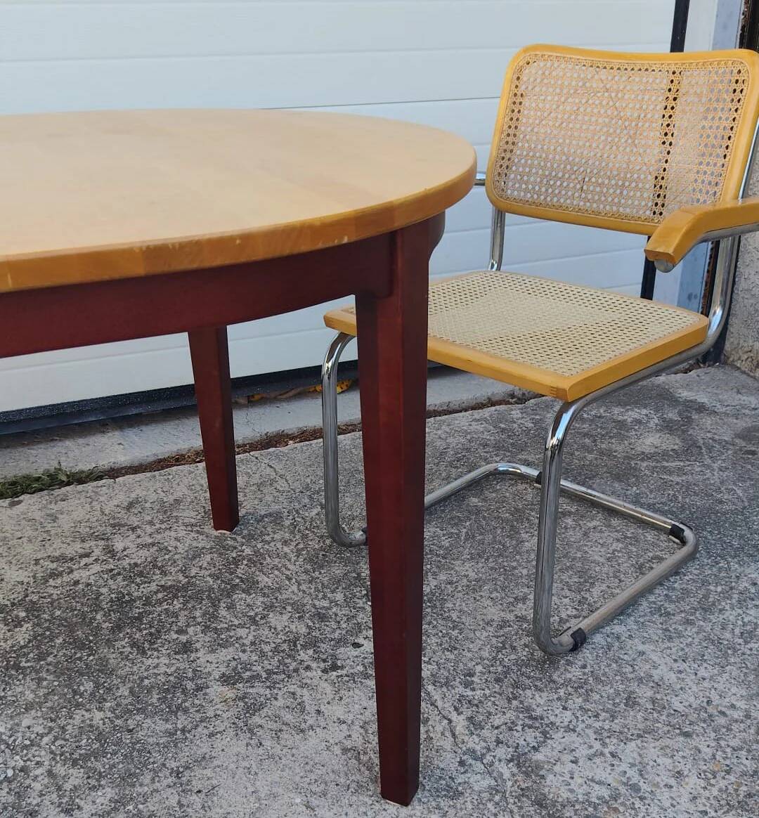 Scandinavian extendable dining table attributed to Hans Ehrlin for Tranås - 1980s