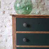 Vintage wood and green dresser
