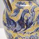 Vintage Handmade Yellow and Blue Glazed Ceramic Amphora by Zulimo Aretini, Italy