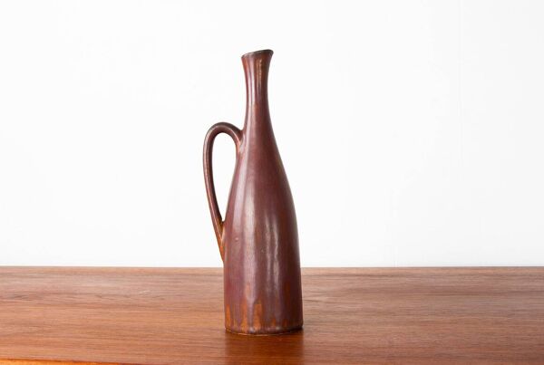 Vase en céramique émaillée marrons par Gunnar Nylund pour Rörstrand.