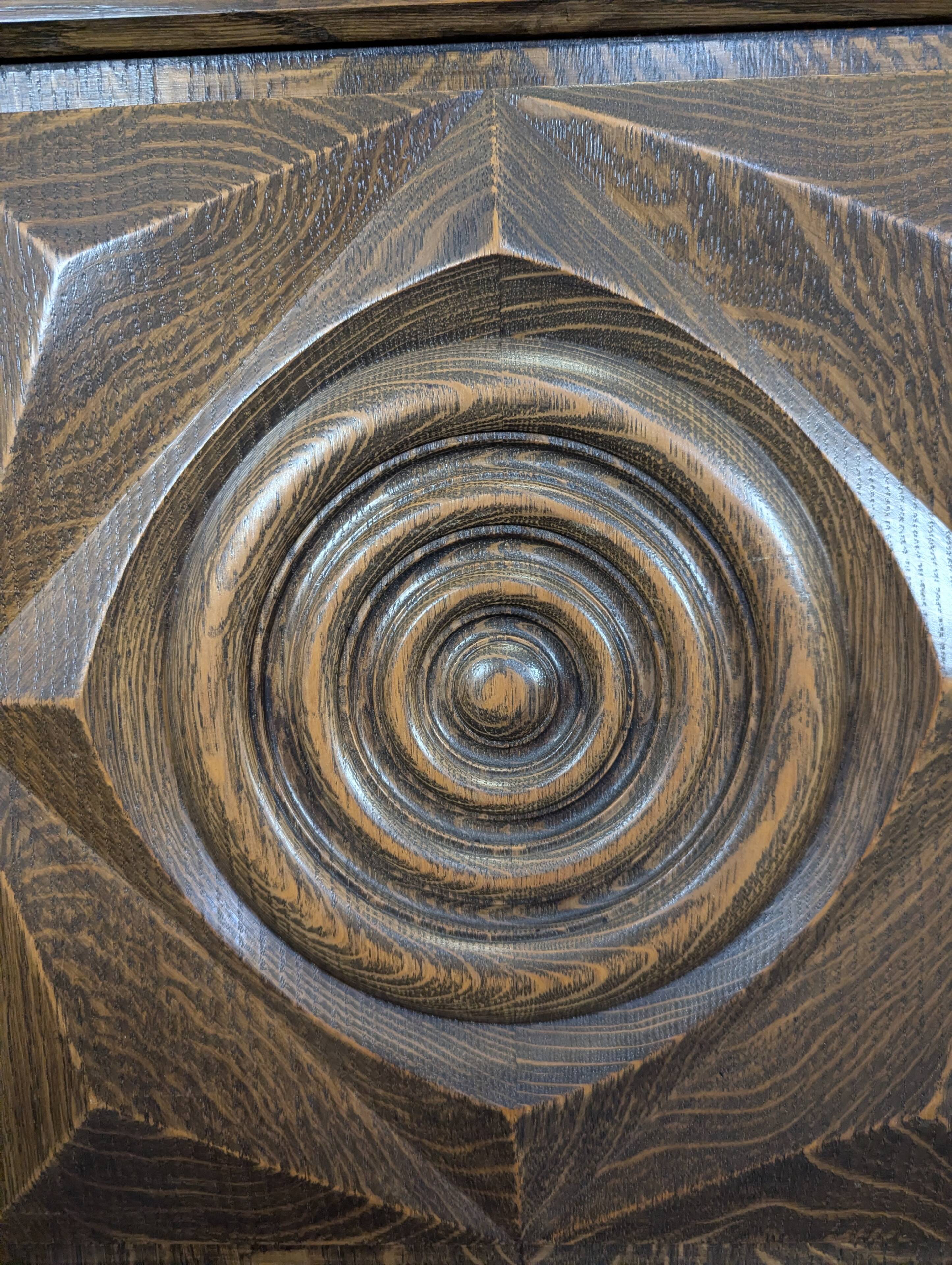 Brutalist sideboard in the spirit of Dudouyt.