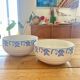 Two antique salad bowls