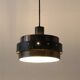 Mid-century brass pendant lamp / 1960s / Danish modern design / black