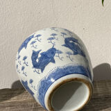 Chinese blue and white fish vase