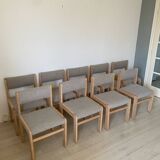 9 curly wool chairs