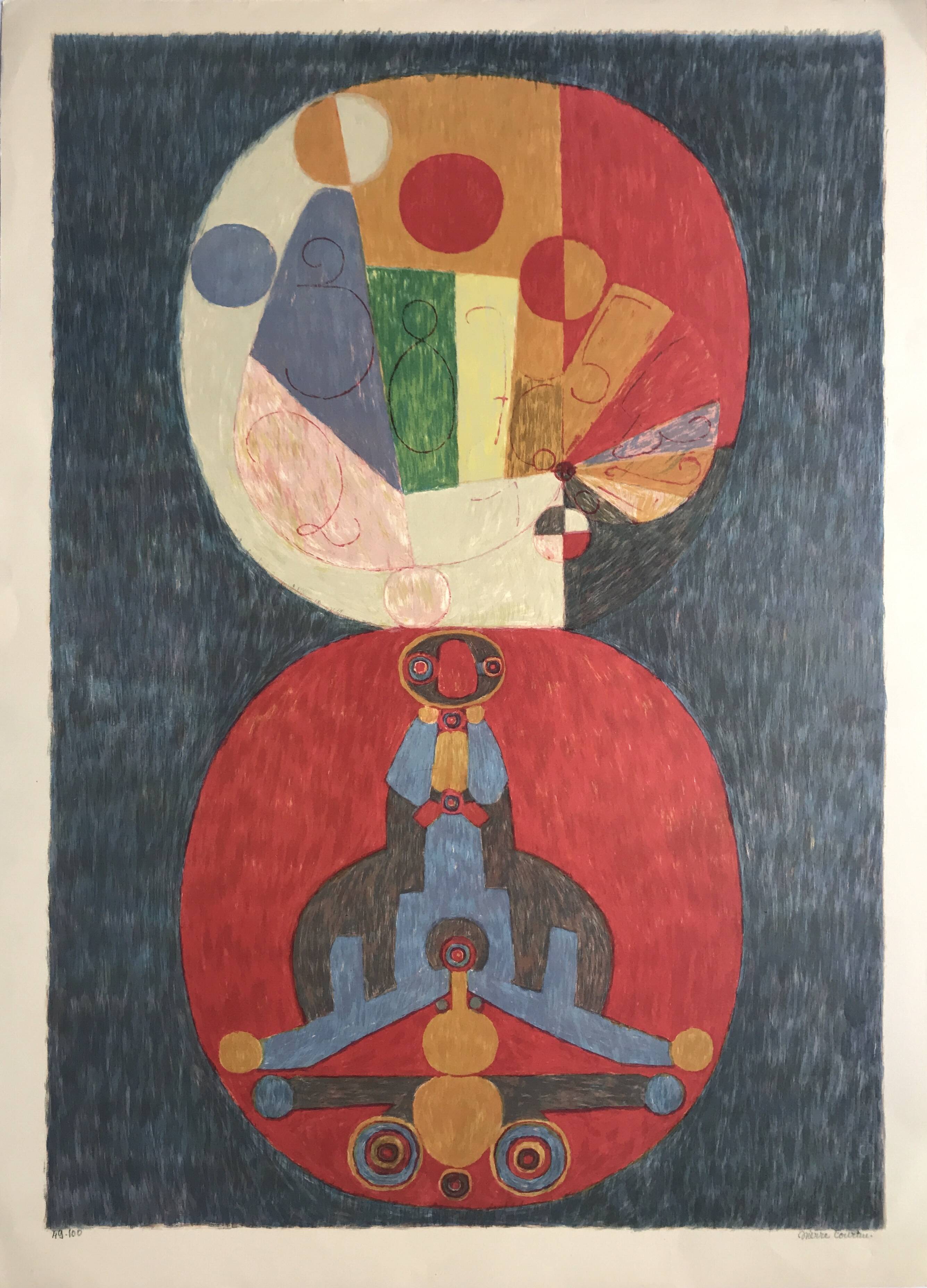 Pierre courtin, from life to love, 1971. lithograph signed in pencil