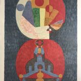 Pierre courtin, from life to love, 1971. lithograph signed in pencil