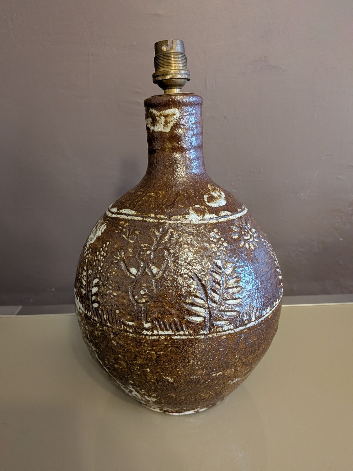 Ceramic lamp base 1970